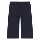 Younger Girls Ivory & Navy Blue Floral Tracksuit Set, 2, hi-res