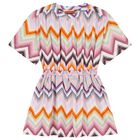 Girls Multi-Coloured Zig Zag Dress, 1, hi-res