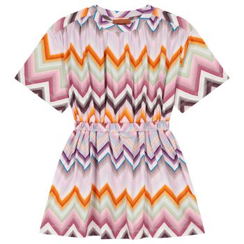 Girls Multi-Coloured Zig Zag Dress