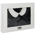 Younger Girls Black & White Ikonik Choupette Dress, 1, hi-res