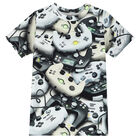 Boys Grey Joystick T-Shirt, 1, hi-res