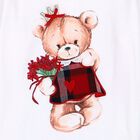 Baby Girls White Cotton Top, 1, hi-res