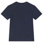 Boys Navy Blue Logo T-Shirt, 1, hi-res