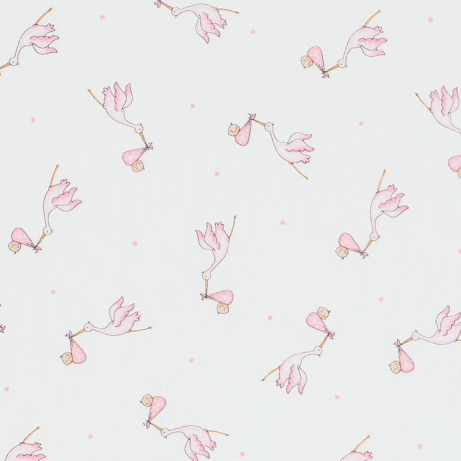 بطانية بنات قطن مطبعة باللون الابيض والوردى, 1, hi-res