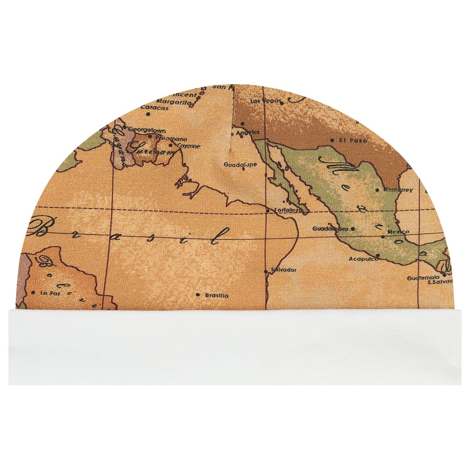 طقم هدايا ملابس اطفال بنقشة جغرافية باللونين الابيض و البيج , 1, hi-res