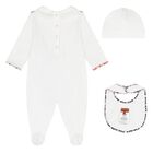 Baby Girls White Logo Babygrow Gift Set, 1, hi-res