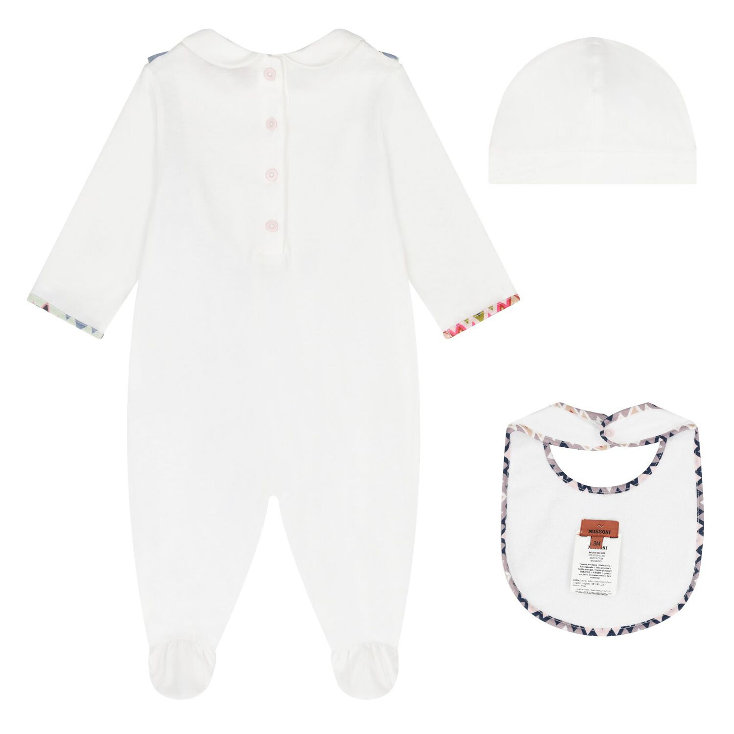 Baby Girls White Logo Babygrow Gift Set, 1, hi-res