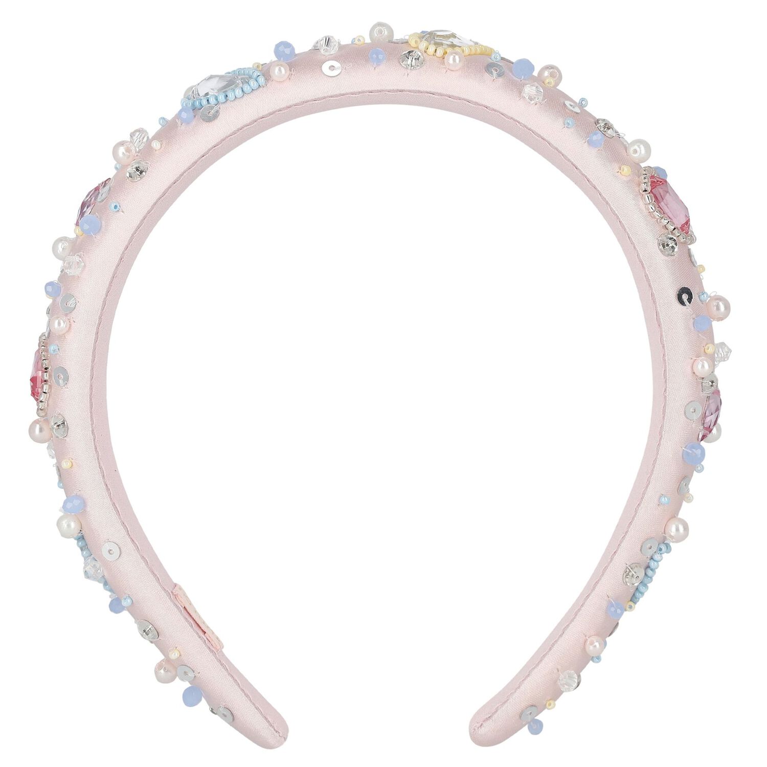 Girls Pink Flower Sequin Headband, 1, hi-res image number null