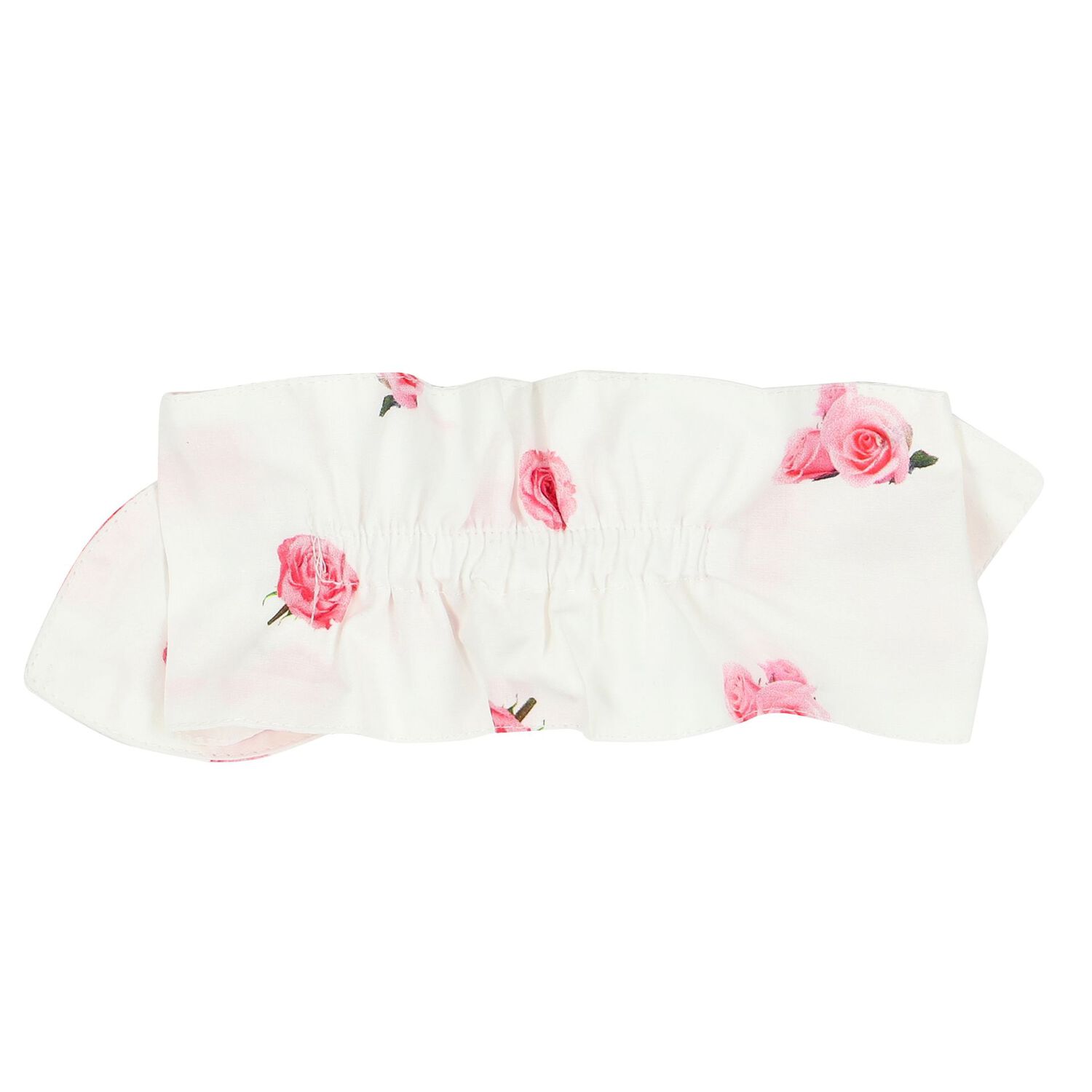 Girls White & Pink Rose Headband, 1, hi-res
