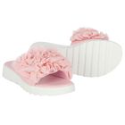 Girls Pink Ruffled Sliders, 2, hi-res