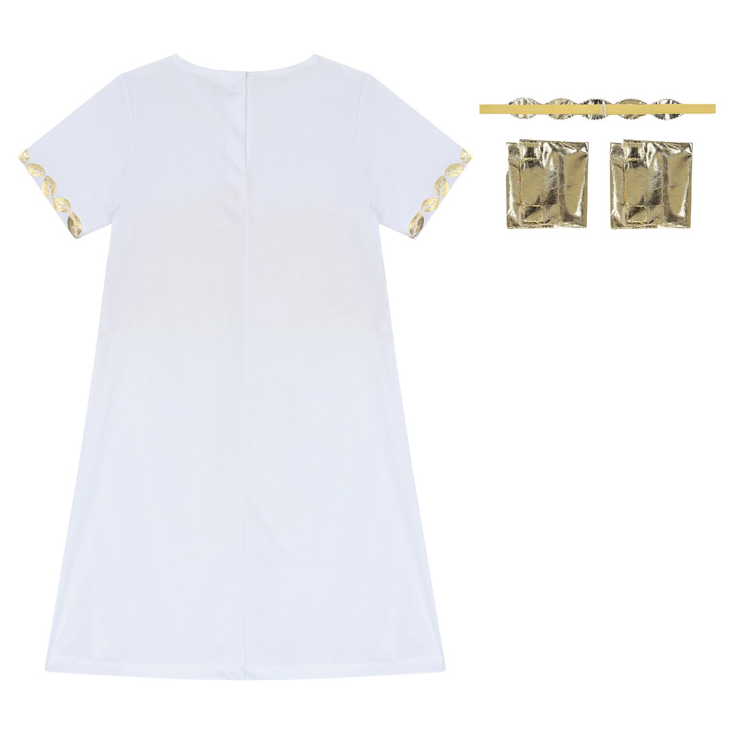 GIrls White & Red Toga Costume, 1, hi-res