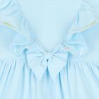 Baby Girls Blue Ruffle Dress, 1, hi-res