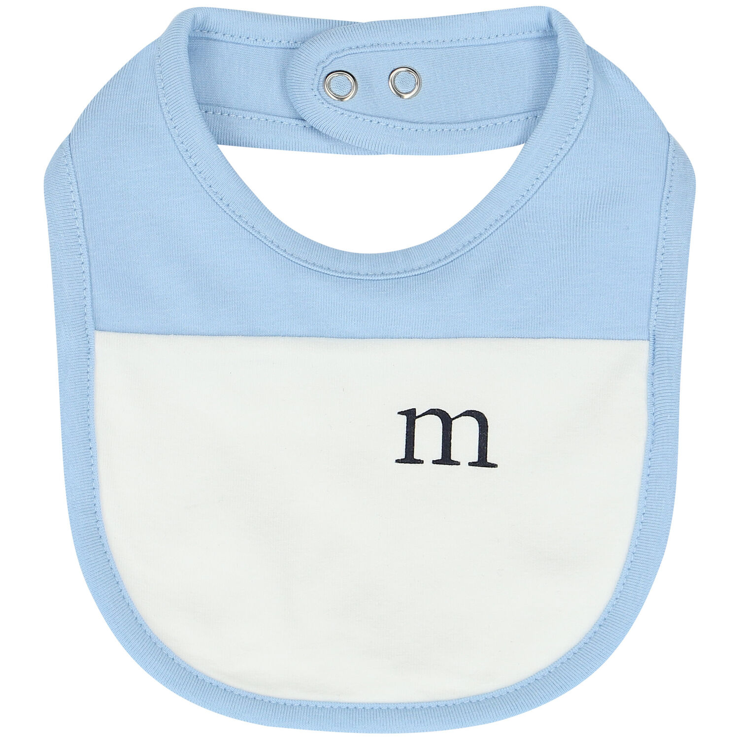 Baby Boys Blue & White Logo Bib, 1, hi-res image number null