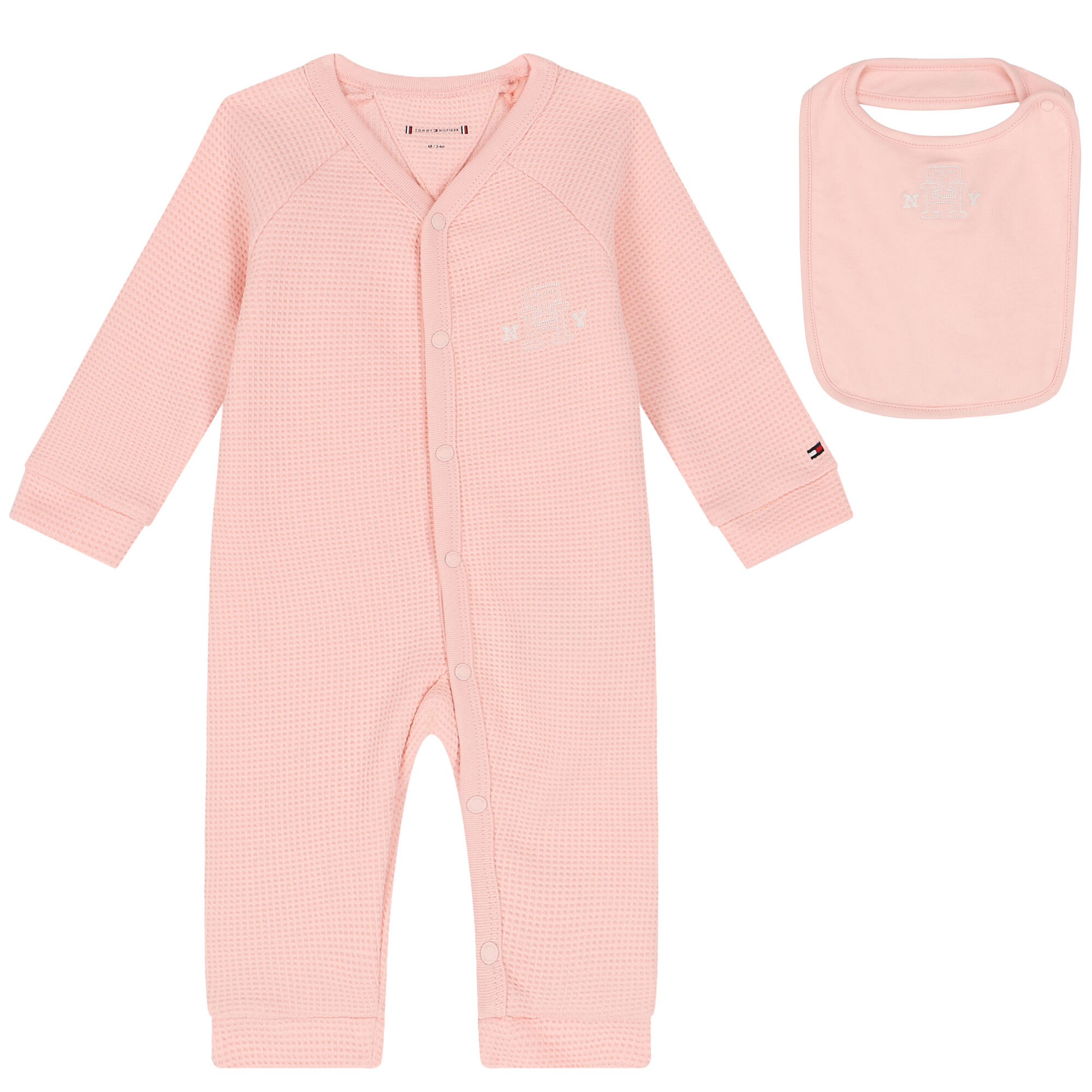 Tommy Hilfiger Baby Girls Pink Logo Babygrow Gift Set Junior