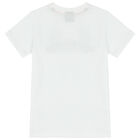 Boys White Logo T-Shirt, 1, hi-res