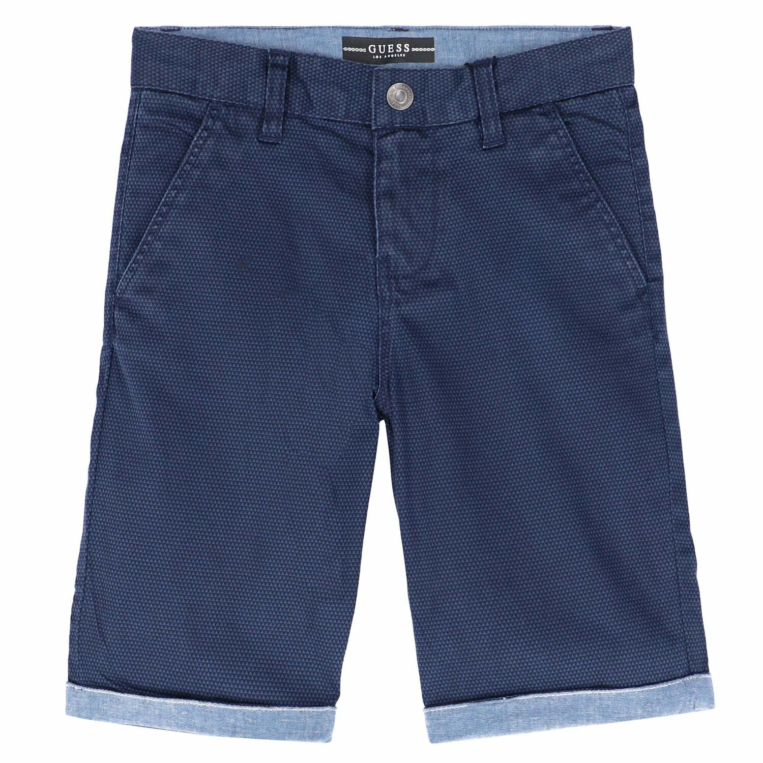 Boys Navy Cotton Shorts, 1, hi-res