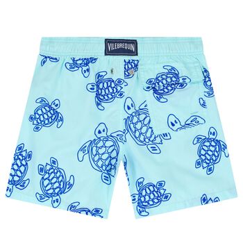 Boys Aqua Turtle Swim Shorts