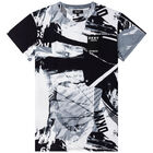 فستان بالشعار باللون الأبيض والأسود, 1, hi-res