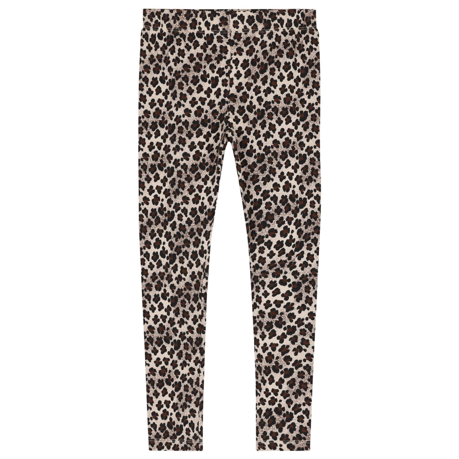 Girls Beige Leopard Leggings, 1, hi-res