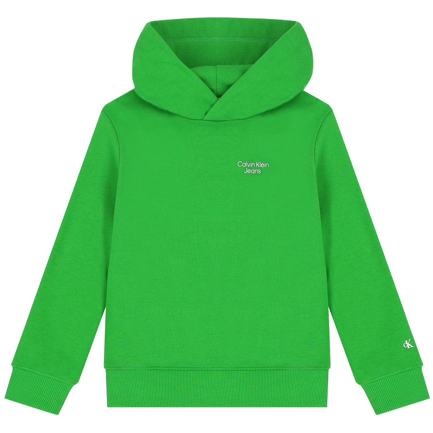 Boys Green Logo Hooded Top, 1, hi-res