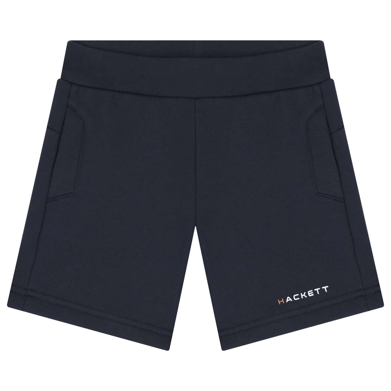 Boys Navy Blue Logo Shorts, 1, hi-res