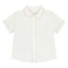 Younger Boys White & Beige Shorts Set, 2, hi-res