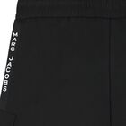 Boys Black Logo Shorts, 1, hi-res