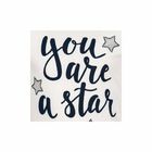 بلوزة نجوم باللون العاجي للبنات, 1, hi-res