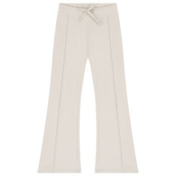 Girls Beige Flared Leggings