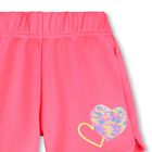 Girls Pink Heart Shorts, 1, hi-res