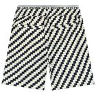 Boys Navy Blue & Ivory Logo Shorts, 1, hi-res