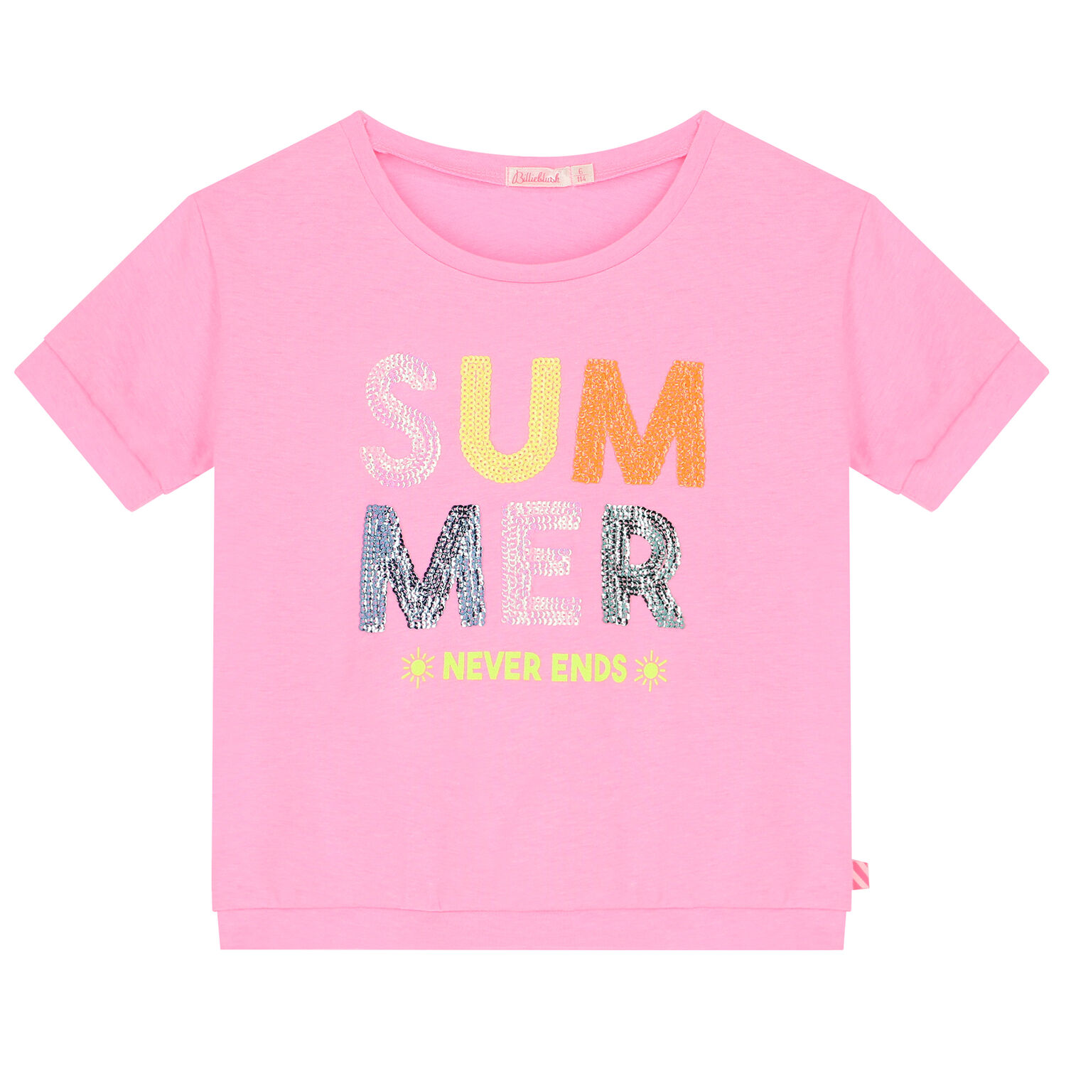 Girls Pink Sequin T-Shirt, 1, hi-res image number null