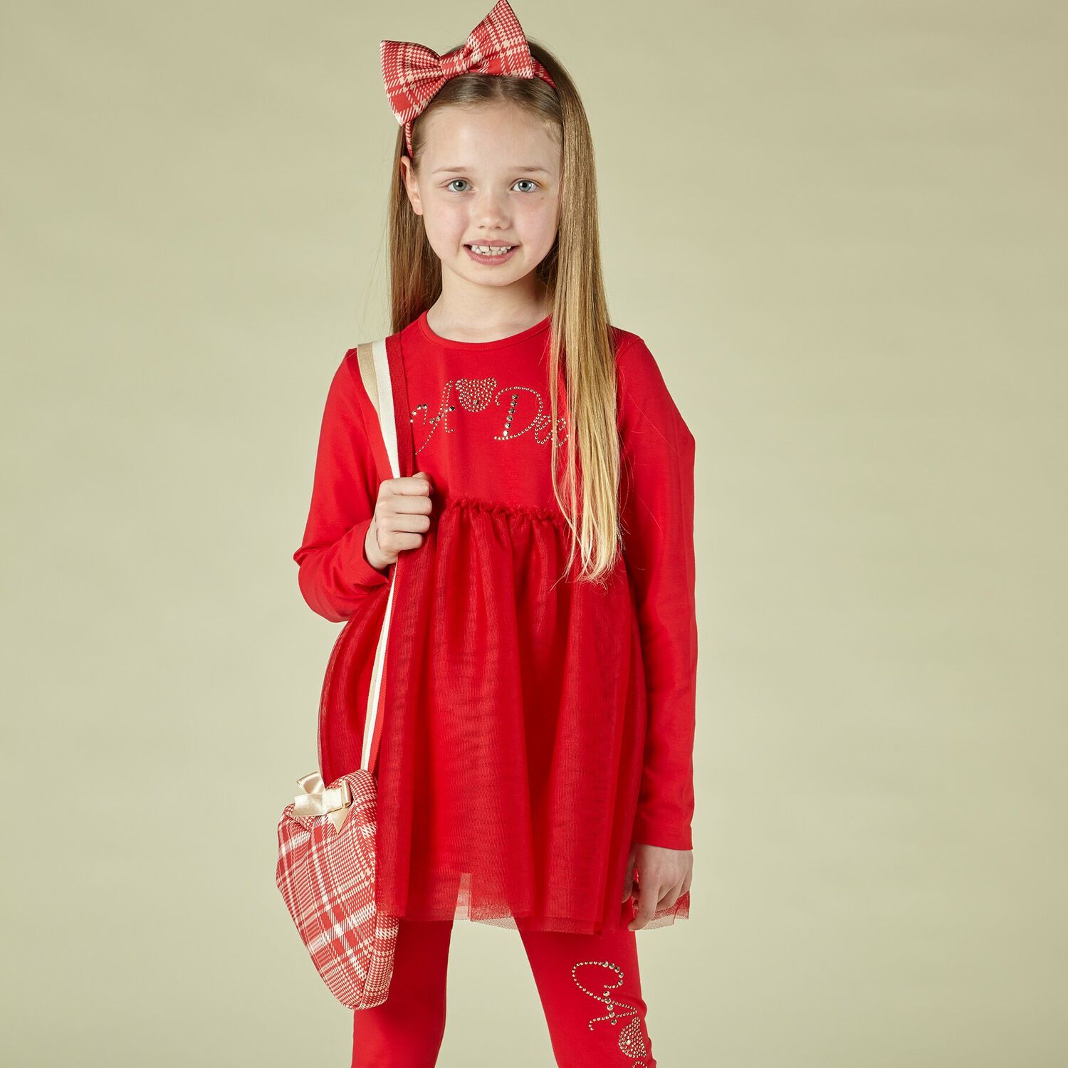 طقم ليغينز بالشعار باللون الاحمر, 1, hi-res