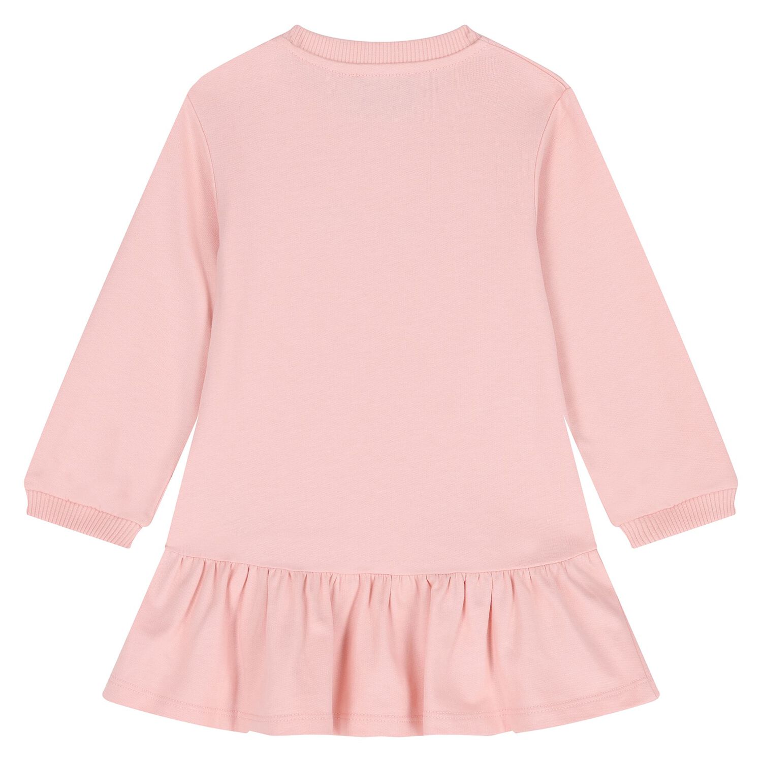 فستان بنات بشعار تيدي بير باللون الوردي للأطفال, 1, hi-res