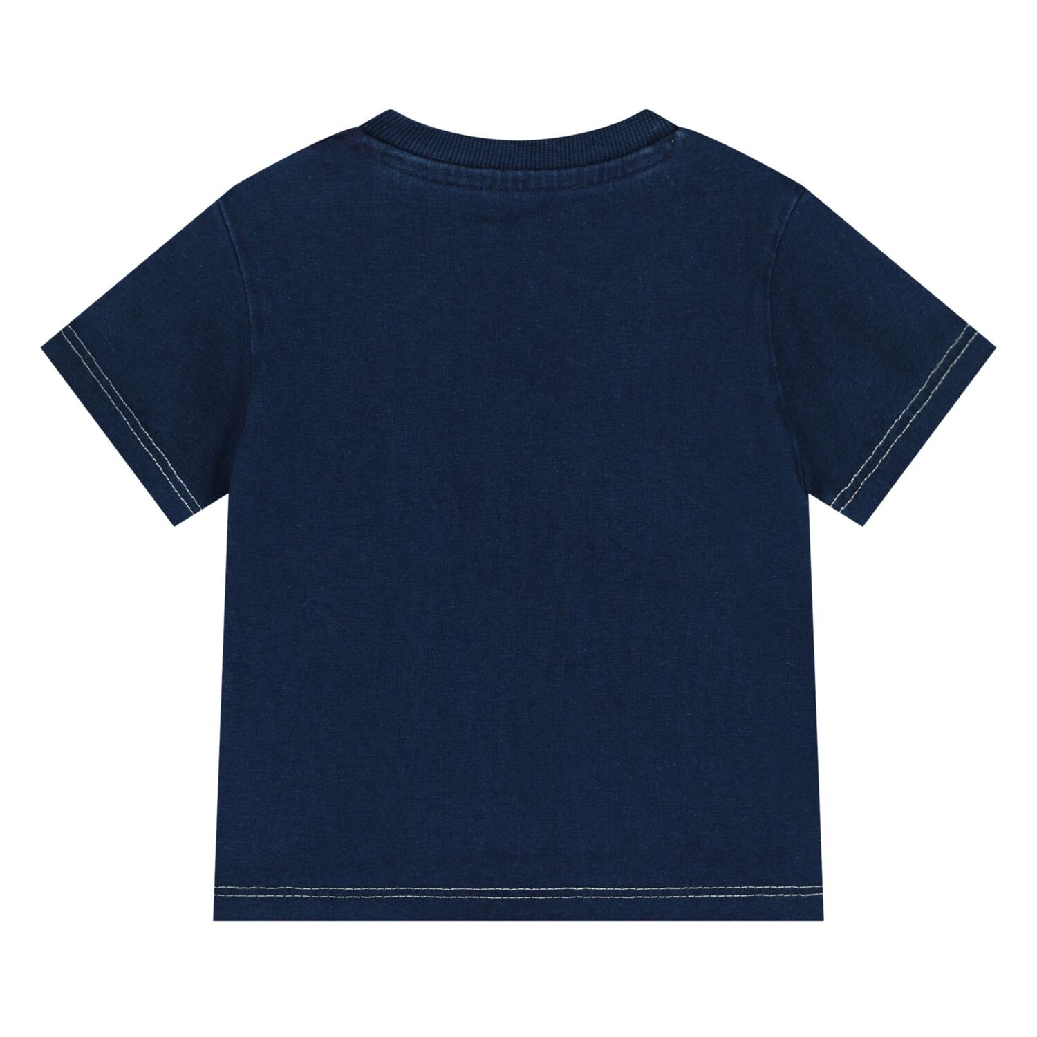 Younger Boys Navy Blue Logo T-Shirt, 1, hi-res