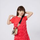 حقيبة يد ذهبية للبنات بشعار شوبيت, 1, hi-res