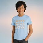 Younger Boys Blue Logo T-Shirt, 3, hi-res