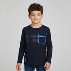 Boys Navy Blue Long Sleeve Top, 1, hi-res