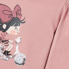 Girls Pink Sequin Long Sleeve Top, 2, hi-res