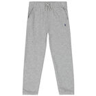 Boys Grey Logo Joggers, 1, hi-res