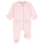 Baby Girls Ivory & Pink Floral Bow Babygrow Gift Set, 1, hi-res