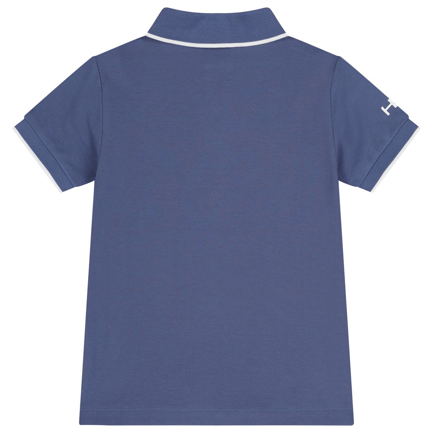 Boys Blue Logo Polo Shirt, 1, hi-res