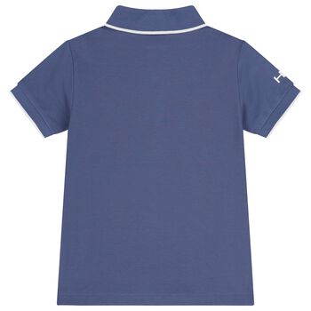 Boys Blue Logo Polo Shirt