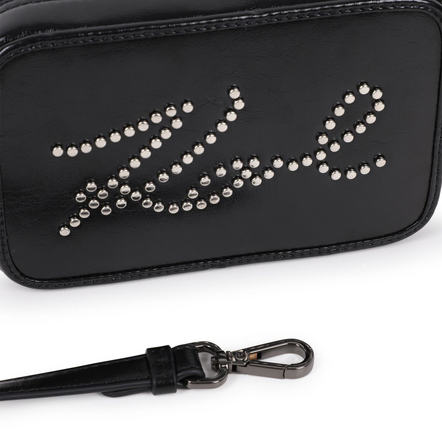 Girls Black Logo Handbag, 1, hi-res