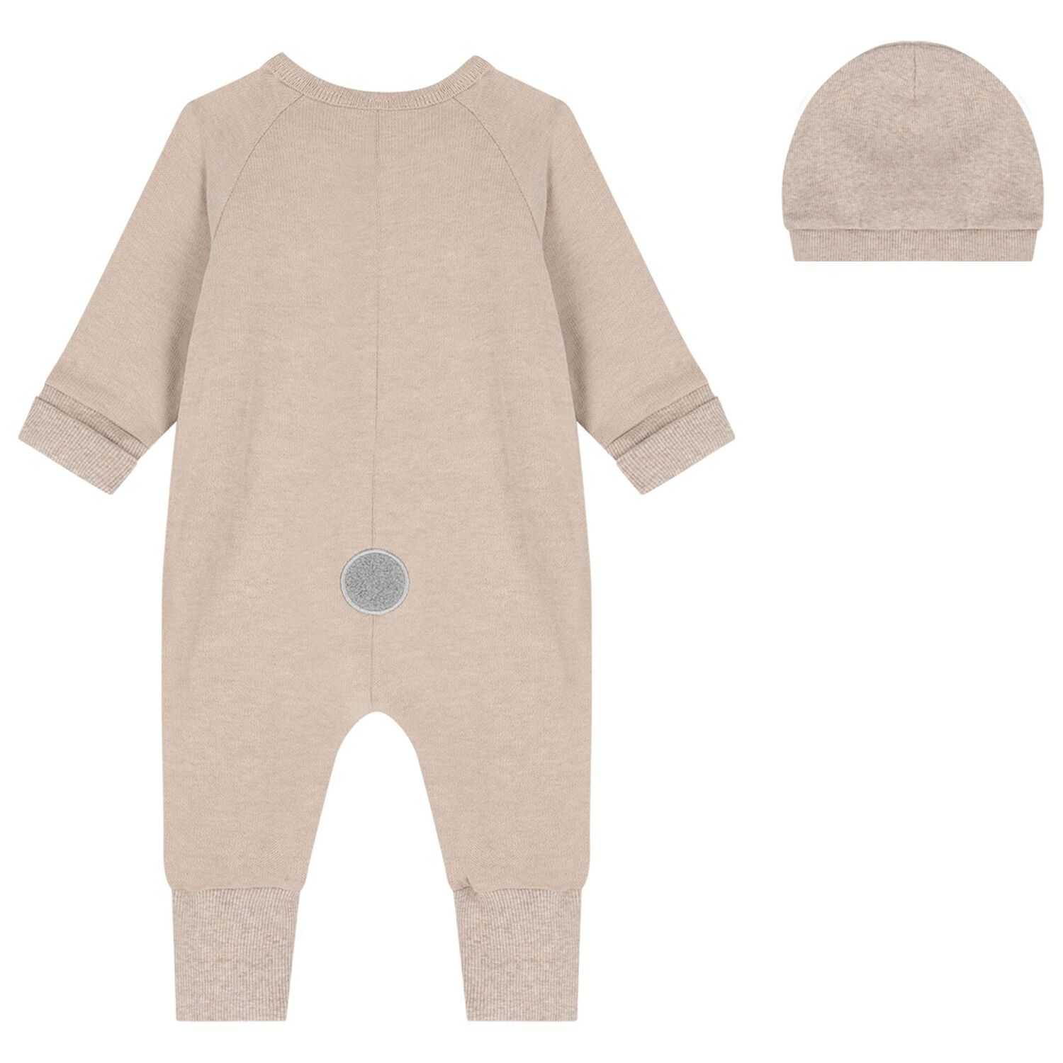 Baby Boys Beige Teddy Bear Romper Gift Set, 1, hi-res