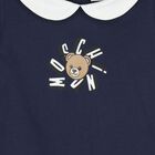 Navy Blue Teddy Bear Logo Babygrow Gift Set , 2, hi-res