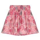 Girls Pink Logo Spiral Skirt, 1, hi-res