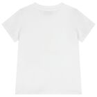 Girls White Teddy Bear T-Shirt, 3, hi-res