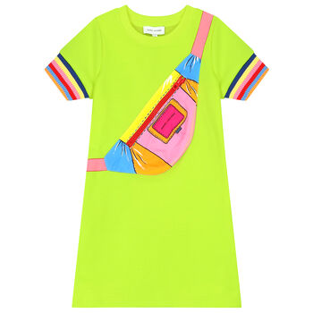 Girls Neon Yellow Crossbody Bag Dress