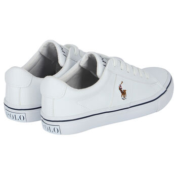 Boys White Logo Trainers